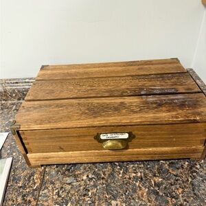 Threshold Wooden Organizer with Brass Handle